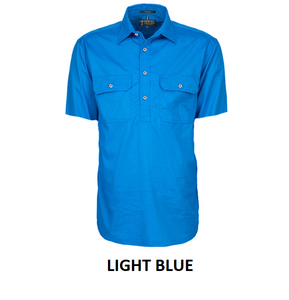 Pilbara Men's Closed Front Short Sleeve Shirt - 6 Colour Options