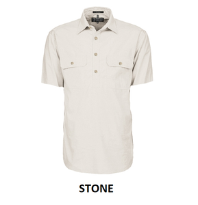 Pilbara Men's Closed Front Short Sleeve Shirt - 6 Colour Options