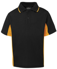 Load image into Gallery viewer, Polo Top Kids Black Gold SCHOOL0004