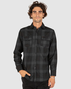 Flannel Shirt UNIT NEWTOWN FLANNEL SHIRT BLACK