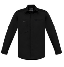Load image into Gallery viewer, 5 pack - Mens Streetworx L/S Stretch Shirt   Zw350 Black - Supplier Clearance