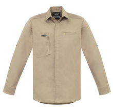 Load image into Gallery viewer, 5 pack - Mens Streetworx L/S Stretch Shirt   Zw350 Khaki - Supplier Clearance
