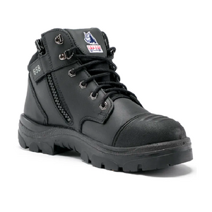 Safety Boot Steel Blue - Parkes Zip: Scuff Cap Black 312658 - Steel Cap