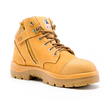 Load image into Gallery viewer, Safety Boot Steel Blue - Parkes Zip: Scuff Cap Wheat 312658