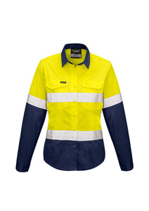 Womens Rugged Cooling Taped Hi Vis Spliced Shirt ZW720  Syzmik