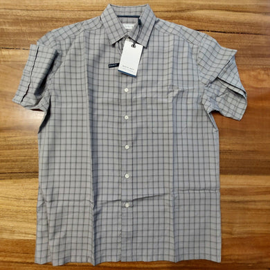 BACK BAY SOFT TOUCH CHECK SHIRT MOCHA  SIZE S BX2062 CLEARANCE