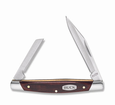 BUCK KNIVES DEUCE WOODGRAIN 2 5/8 2 BLADED 375BRS