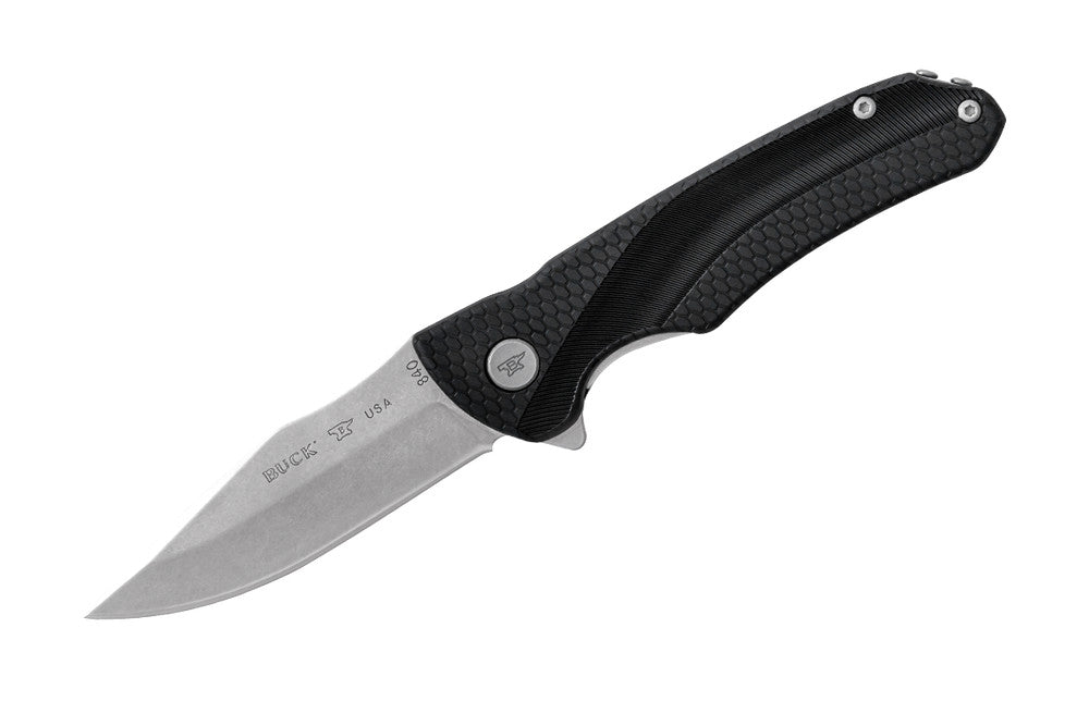 BUCK KNIVES SPRINT FOLD BLK HDL BLD 7.9CM 840BKS1