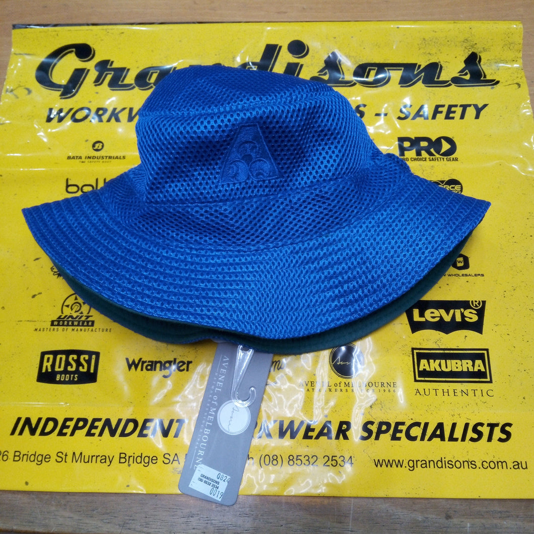 AVENEL 2989 BOWLS AUSTRALIA ROYAL MESH BUCKET HAT WITH ROYAL LOGO