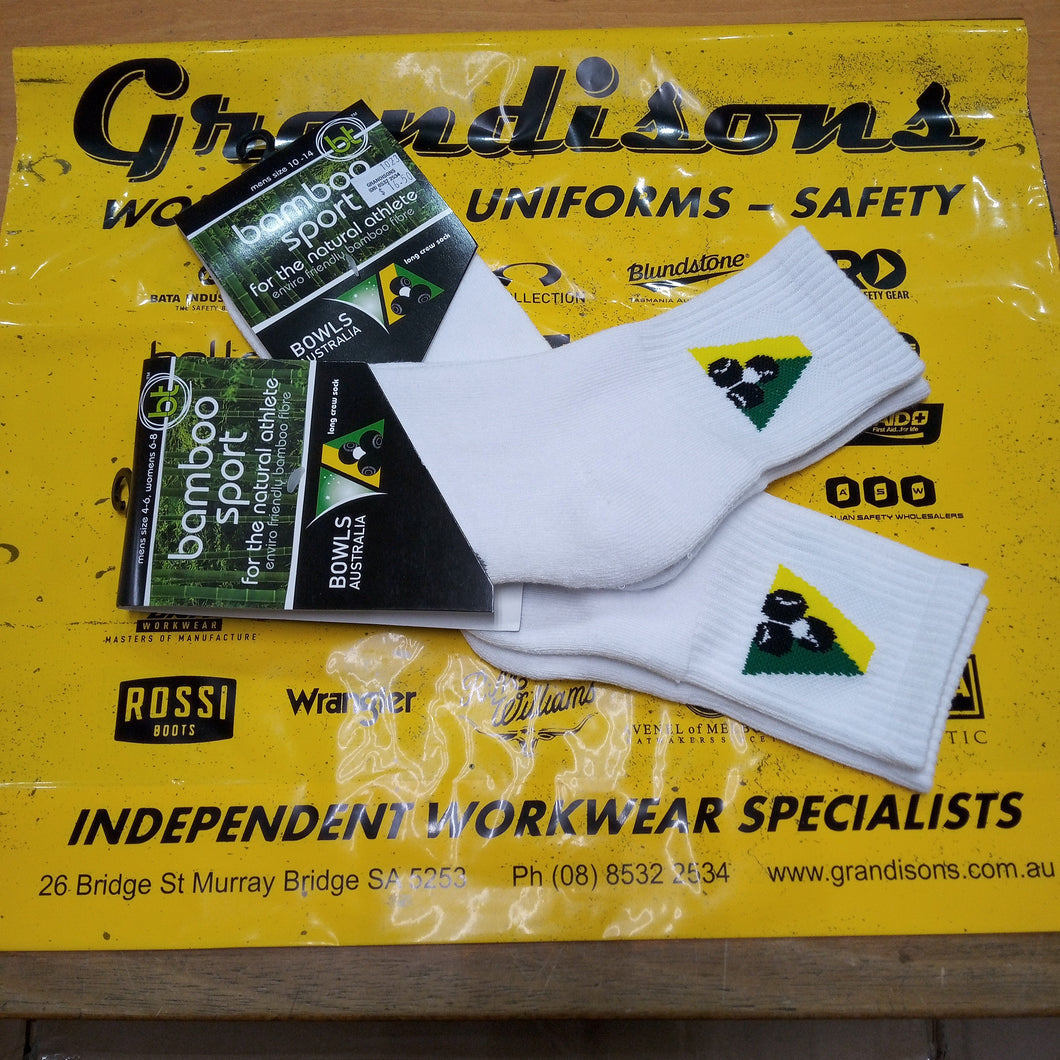 BAMBOO BOWLS AUSTRALIA BAMBOO SPORT SOCKS WITH LOGO