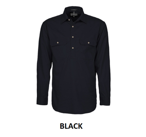 Pilbara Men's Closed Front L/S Shirt - 9 Colour Options