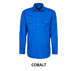 Pilbara Men's Closed Front L/S Shirt - 9 Colour Options