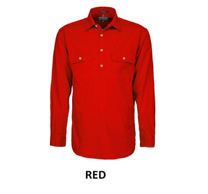 Pilbara Men's Closed Front L/S Shirt - 9 Colour Options