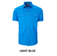 Load image into Gallery viewer, Pilbara Men&#39;s Open Front Short Sleeve Shirt - 7 Colour Options
