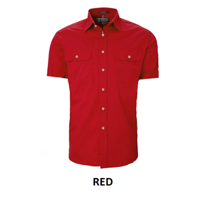Pilbara Men's Open Front Short Sleeve Shirt - 7 Colour Options
