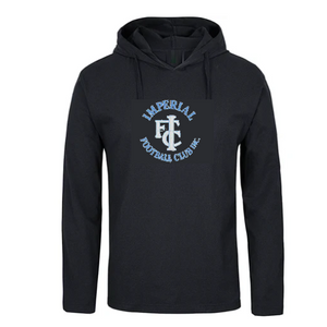 Imperial Football Club IMPSFC0020A   HOODY TEE SHIRT long sleeve with embroidered Round logo Black from