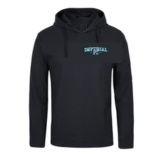 Load image into Gallery viewer, Imperial Football Club IMPSFC0020C   HOODY TEE SHIRT long sleeve  with embroidered Curved logo Black from