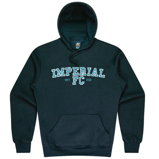Imperial Football Club IMPSFC0043c   Heavy Weight Hoody with embroidered Curved logo NAVY from