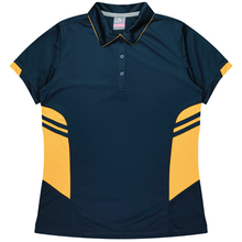 Load image into Gallery viewer, UAHS1010 2311 TASMAN LADIES  TASMAN POLO NAVY/GOLD SIZE 4 - 26