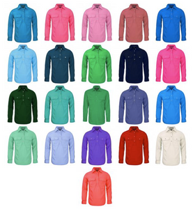 UAHS1017 RM300CF PILBARA LADIES SHIRT  HALF BUTTON SIZE 6 - 24