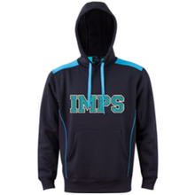 Load image into Gallery viewer, Imperial Football Club IMPSFC0012  Hoody Adult Unisex/Kids With Large Logo On Front NAVY AQUA
