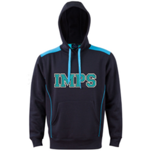 Imperial Football Club IMPSFC0012  Hoody Adult Unisex/Kids With Large Logo On Front NAVY AQUA