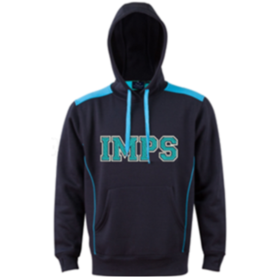Imperial Football Club IMPSFC0012  Hoody Adult Unisex/Kids With Large Logo On Front NAVY AQUA