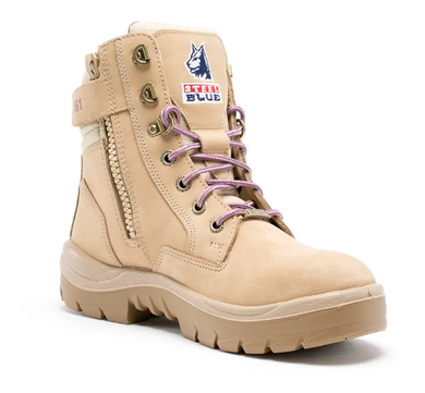 Steel Blue Safety Boot - Southern Cross Zip Women's 522761 Sand Size 10- Clearance