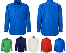 Load image into Gallery viewer, Pilbara Men&#39;s Closed Front L/S Shirt - 9 Colour Options