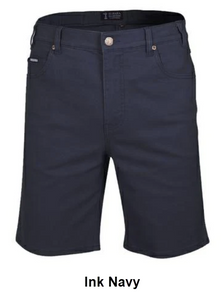 Pilbara Men's Cotton Stretch Jean Shorts - 4 Colour Options