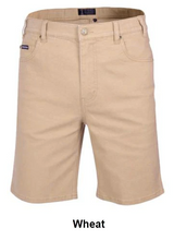 Load image into Gallery viewer, Pilbara Men&#39;s Cotton Stretch Jean Shorts - 4 Colour Options