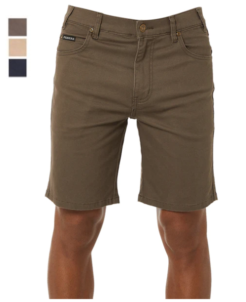 Pilbara Men's Cotton Stretch Jean Shorts - 4 Colour Options