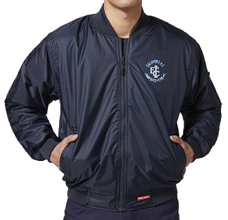 Imperial Football Club IMPSFC0039  Hard Yakka Waterproof Bomber Jacket with Logo NAVY