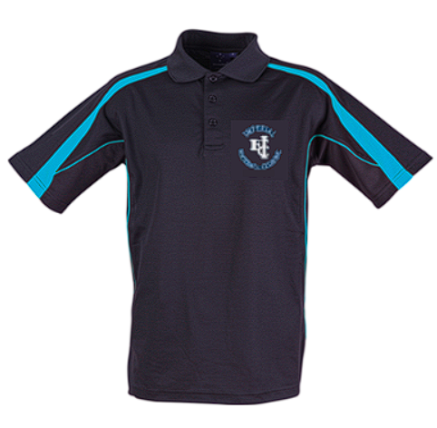 Imperial Football Club IMPSFC0003  Polo Kids With Logo Front NAVY AQUA