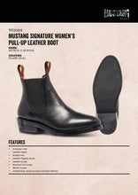 Load image into Gallery viewer, Mustang Signature Y61064 Womens Pull Up Leather Non Safety Boot