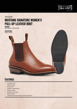 Load image into Gallery viewer, Mustang Signature Y61066 Womens Pull Up Leather Non Safety Boot