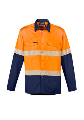 CDC SYZMIK ZW229 Mens Rugged Cooling Hi Vis Segmented Tape Long Sleeve Shirt SIZE XXS - 5XL, 7XL