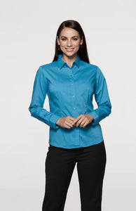MBHS0035 AP LONG SLEEVE SHIRT NAVY - LADIES SIZE 4 - 26