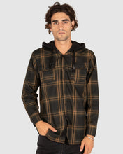 Load image into Gallery viewer, Flannel Shirt UNIT CHESTER HOODED FLANNEL SHIRT Orange