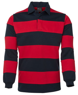 MBHS0024 JB RUGBY STRIPED NAVY/RED - UNISEX SIZE 3XS - 6/7XL