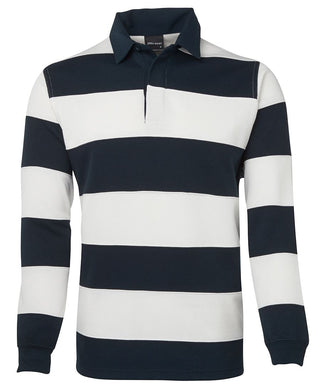 MBHS0023 JB RUGBY STRIPED NAVY/WHITE - UNISEX SIZE 3XS - 6/7XL