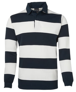 MBHS0023 JB RUGBY STRIPED NAVY/WHITE - UNISEX SIZE 3XS - 6/7XL