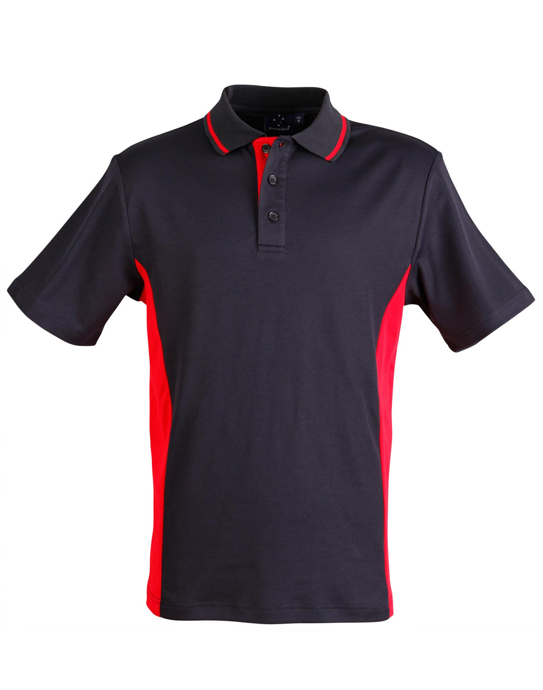 MBHS0014 RR POLO COTTON NAVY/RED - MEN'S SIZE S - 5XL