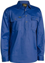 Load image into Gallery viewer, Bisley Bsc6433 Closed Front Cotton Drill Shirt - Long Sleeve 190Gsm
