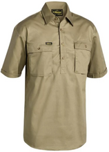 Load image into Gallery viewer, Bisley Bsc1433 Closed Front Cotton Drill Shirt - Short Sleeve 190Gsm