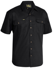 Load image into Gallery viewer, Bisley Bs1433 Open Front Cotton Drill Shirt - Short Sleeve 190Gsm