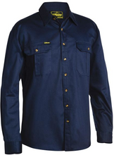 Load image into Gallery viewer, Bisley Bs6433 Open Front Cotton Drill Shirt -  Long Sleeve 190Gsm