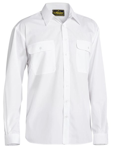 Bisley Bs6526 Open Front Permanent Press Shirt - Long Sleeve