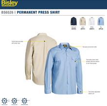 Load image into Gallery viewer, Bisley Bs6526 Open Front Permanent Press Shirt - Long Sleeve