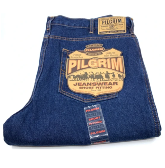 Western Jean Pilgrim Stonewash Men'S 5 Pocket - Short Length
